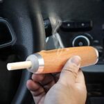 Cendrier en bois avec porte-cigarettes pour voiture_5