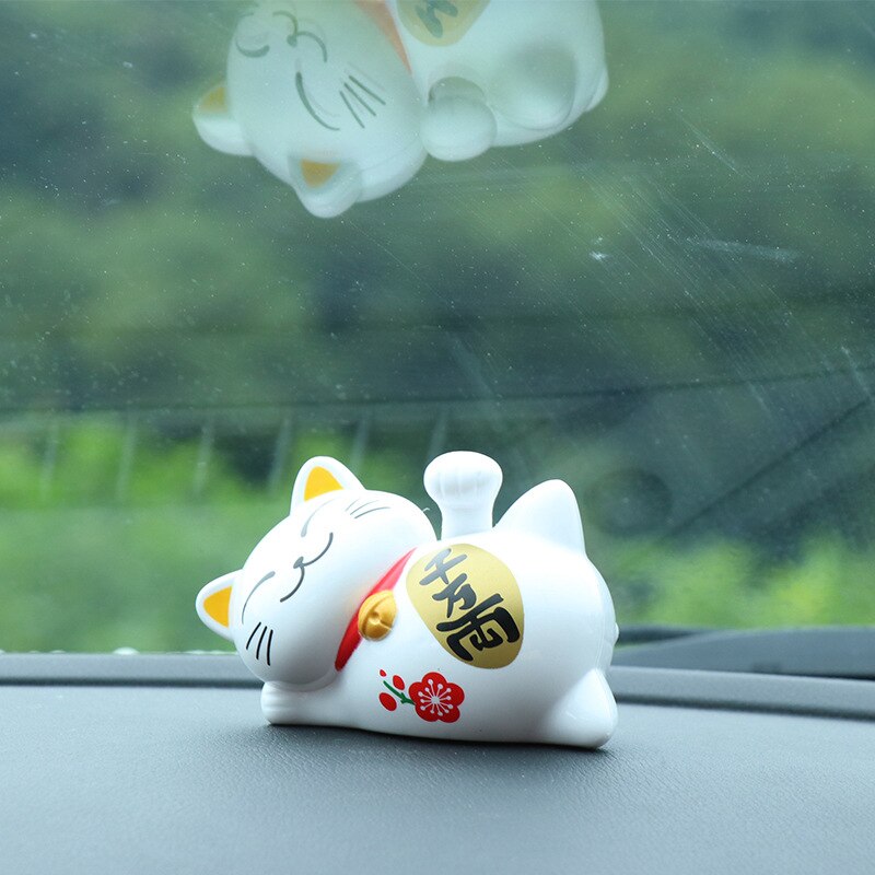 Figurine chat paresseux en plastique pour voiture_3
