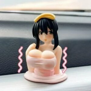 Figurine qui bouge - Poitrine de femme sexy - Style Animé Manga - Décoration pour voiture - Fait en Caoutchouc - 10.5x6.5x6.5cm_1