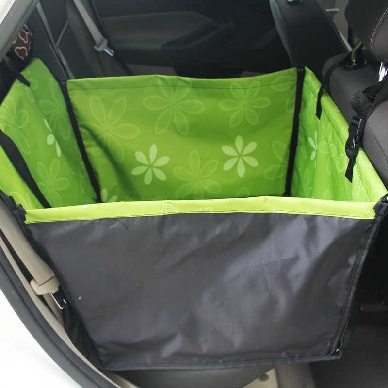 Housse de protection de siège arrière voiture pour chien Vert 60x35x53cm