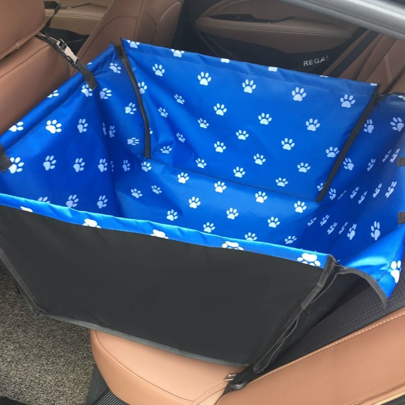 Tapis de siège de voiture pour chien Bleu 60x35x48cm